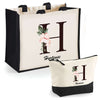 Cabas femme sac plage ou shopping tote bag pochette trousse Idée cadeau original pour anniversaire Noël travail départ retraite collègue famille fete des mères maman mamie
