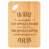 Planche bambou gravée personnalisée homme idée cadeau Fête des Pères apéro 30×20 prénom cuisine plateau fromage anniversaire noel papa papi 