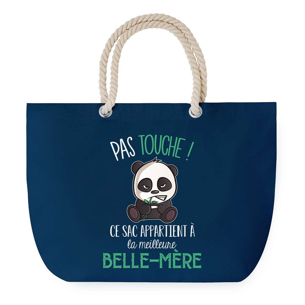 Sac de Plage Bleu avec Anse Corde Belle-Mère Pas Touche Panda