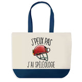 Sac de shopping bleu J'peux pas Speleologie