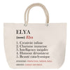 Sac Fête des Mères Mamie Famille Idée Cadeau anniversaire Noël Travail Boulot Métier Départ Retraite Collègue Femme cabas shopping plage