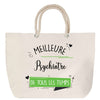 Sac Fête des Mères Mamie Famille Idée Cadeau anniversaire Noël Travail Boulot Métier Départ Retraite Collègue Femme cabas shopping plage