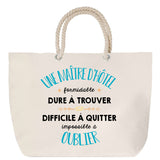 Sac Fête des Mères Mamie Famille Idée Cadeau anniversaire Noël Travail Boulot Métier Départ Retraite Collègue Femme cabas shopping plage