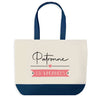 Sac de shopping bleu Patronne en Vacances