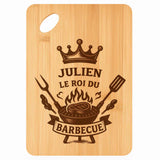 Planche bambou gravée personnalisée homme idée cadeau Fête des Pères apéro 30×20 prénom cuisine plateau fromage anniversaire noel papa papi 