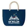 Sac de plage Bleu anse corde Roller Légende Humour Geek