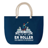 Sac de plage Bleu anse corde Roller Légende Humour Geek