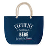 Sac de Plage Bleu avec Anse Corde Certifiée meilleure Bébé