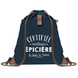 sac a dos femme bleu coton recycle avec pochette cadeau original pour collegue amie prof ou soeur idee cadeau femme noel anniversaire secret santa ou depart a la retraite sac pratique chic et ecoresponsable design breton elegant