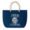 Sac de plage Bleu anse corde J'peux Pas Paintball