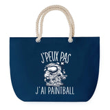 Sac de plage Bleu anse corde J'peux Pas Paintball