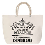 Sac Fête des Mères Mamie Famille Idée Cadeau anniversaire Noël Travail Boulot Métier Départ Retraite Collègue Femme cabas shopping plage