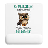 Tapis de souris ergonomique avec repose-poignet, accessoire bureau pour femme et homme, fête des pères, cadeau pas cher, idée cadeau fête des mères, secret santa, départ à la retraite, télétravail et gaming