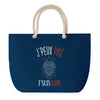 Sac de plage Bleu anse corde J'peux Pas Signe Lion