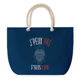 Sac de plage Bleu anse corde J'peux Pas Signe Lion