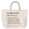 Sac Fête des Mères Mamie Famille Idée Cadeau anniversaire Noël Travail Boulot Métier Départ Retraite Collègue Femme cabas shopping plage