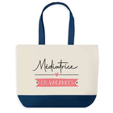 Sac de shopping bleu Médiatrice en Vacances