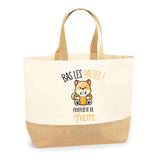 Sac Jute Fête des Mères Fêtes des Pères Mamie Papi Famille Idée Cadeau anniversaire Noël Travail Boulot Métier Départ Retraite Collègue Femme Homme
