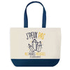 Sac de shopping bleu J'peux pas Pierres Précieuses