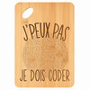 Planche bambou gravée personnalisée femme homme idée cadeau Fête des Mères Fête des Pères apéro papa maman prénom cuisine plateau fromage