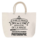 Sac Fête des Mères Mamie Famille Idée Cadeau anniversaire Noël Travail Boulot Métier Départ Retraite Collègue Femme cabas shopping plage