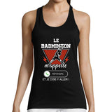 Débardeur Femme Le Badminton m'appelle - Planetee