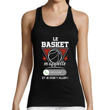 Débardeur Femme Le Basketball m'appelle - Planetee