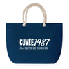 Sac de plage Bleu anse corde Cuvée 1987