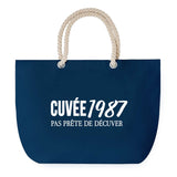 Sac de plage Bleu anse corde Cuvée 1987
