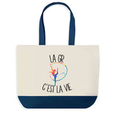 Sac de shopping bleu Gymnastique Rythmique c'est la Vie