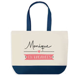 Sac de shopping bleu Monique en Vacances