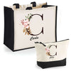 Cabas femme sac plage ou shopping tote bag pochette trousse Idée cadeau original pour anniversaire Noël travail départ retraite collègue famille fete des mères maman mamie