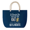 Sac de plage Bleu anse corde Rat Travailler Dur