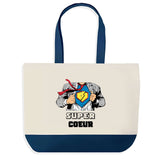 Sac de shopping bleu Super Cœur