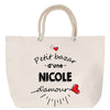 Sac Fête des Mères Mamie Famille Idée Cadeau anniversaire Noël Travail Boulot Métier Départ Retraite Collègue Femme cabas shopping plage