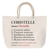 Sac Fête des Mères Mamie Famille Idée Cadeau anniversaire Noël Travail Boulot Métier Départ Retraite Collègue Femme cabas shopping plage