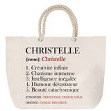 Sac Fête des Mères Mamie Famille Idée Cadeau anniversaire Noël Travail Boulot Métier Départ Retraite Collègue Femme cabas shopping plage