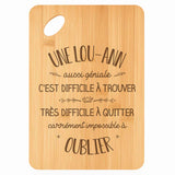 Planche bambou gravée personnalisée femme idée cadeau Fête des Mères apéro 30×20 prénom cuisine plateau fromage anniversaire noel maman mamie