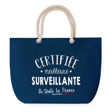 Sac de plage Bleu anse corde Certifiée meilleure Surveillante