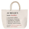 Sac Fête des Mères Mamie Famille Idée Cadeau anniversaire Noël Travail Boulot Métier Départ Retraite Collègue Femme cabas shopping plage
