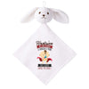 Doudou Bébé Lapin Hadrien Humour Changez Couches Gaze de Coton Cadeau Baby Shower