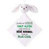 Doudou Bébé Lapin Humour Haut Alpin Gaze de Coton Cadeau Baby Shower