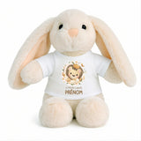 Doudou lapin personnalisé prénom Le Petit Roi lion
