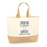 Sac Jute Fête des Mères Fêtes des Pères Mamie Papi Famille Idée Cadeau anniversaire Noël Travail Boulot Métier Départ Retraite Collègue Femme Homme