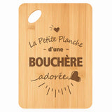 Planche bambou gravée personnalisée femme idée cadeau Fête des Mères apéro 30×20 prénom cuisine plateau fromage anniversaire noel maman mamie