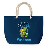 Sac de plage Bleu anse corde J'peux Pas Vacances