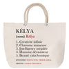 Sac Fête des Mères Mamie Famille Idée Cadeau anniversaire Noël Travail Boulot Métier Départ Retraite Collègue Femme cabas shopping plage