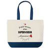 Sac de shopping bleu Bazar d'un Superviseur d'amour