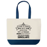 Sac de shopping bleu Surveillante Ministère de la Magie