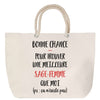 Sac Fête des Mères Mamie Famille Idée Cadeau anniversaire Noël Travail Boulot Métier Départ Retraite Collègue Femme cabas shopping plage